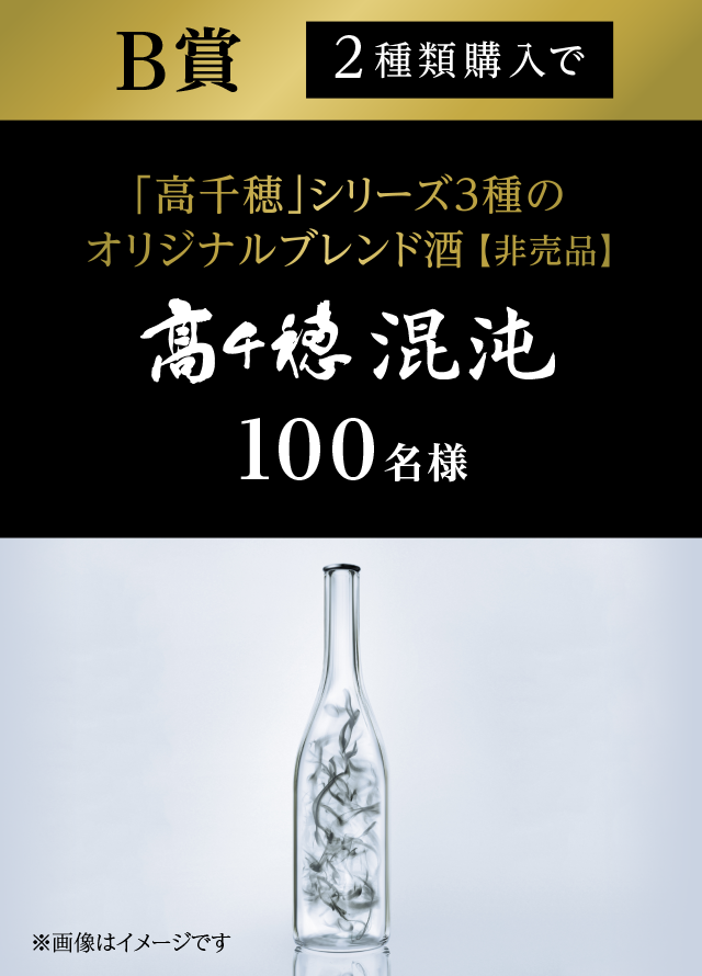 【B賞：2種類購入で】「高千穂」シリーズ3種のオリジナルブレンド酒（非売品）　高千穂 混沌 100名様